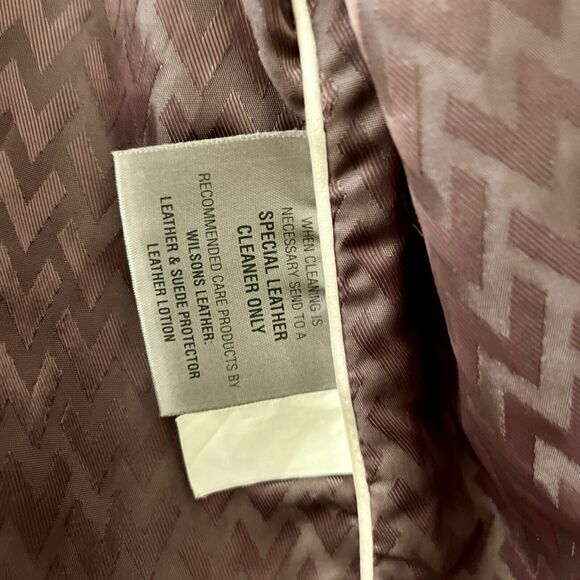 Vtg Wilsons Leather Women M Jacket Chocolate Brown Fitted 3 Button Pockets Lined - Picture 8 of 10